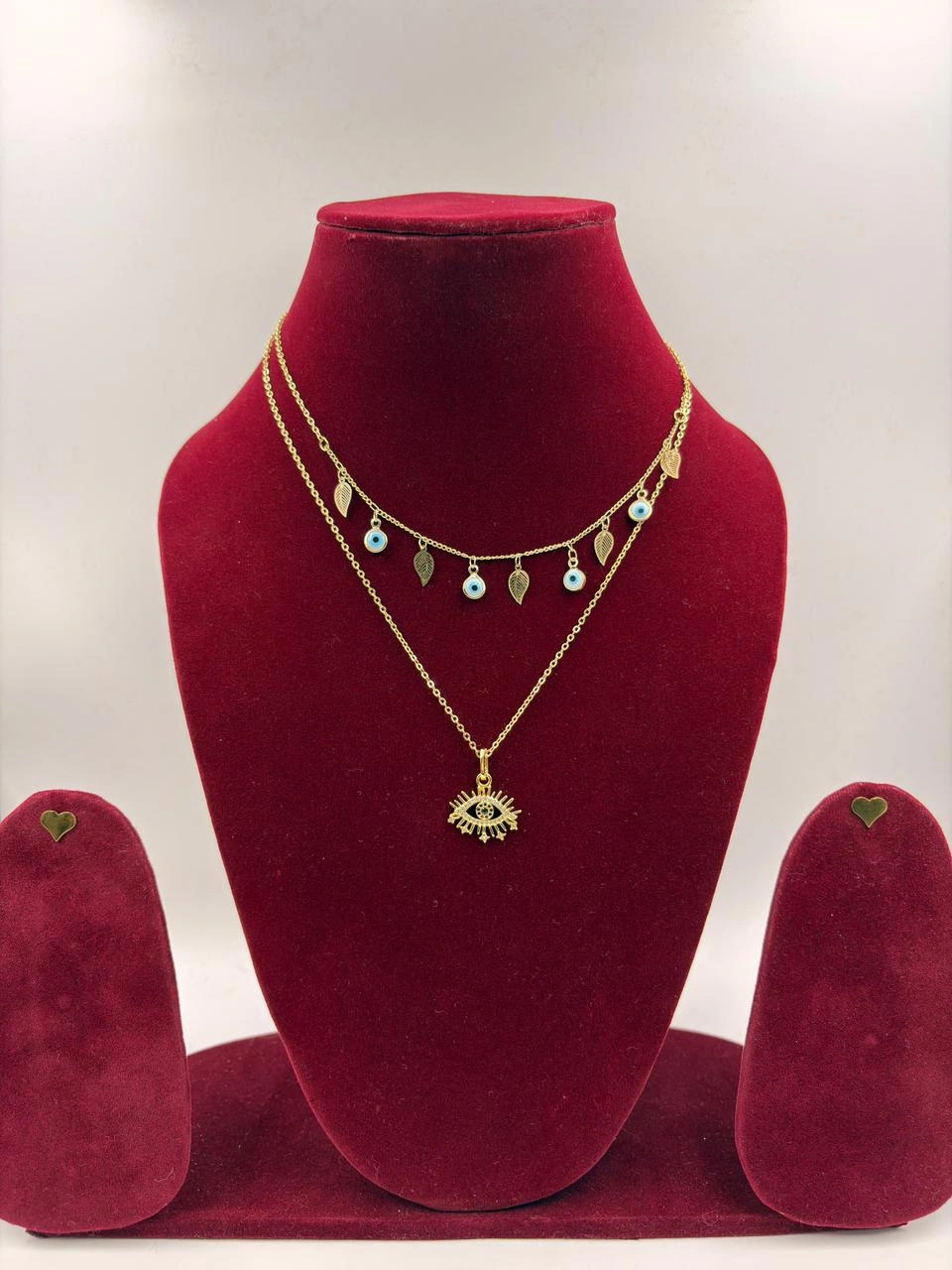 Layered Evil Eye Pendant Necklace – Artificial Jewellery for Women