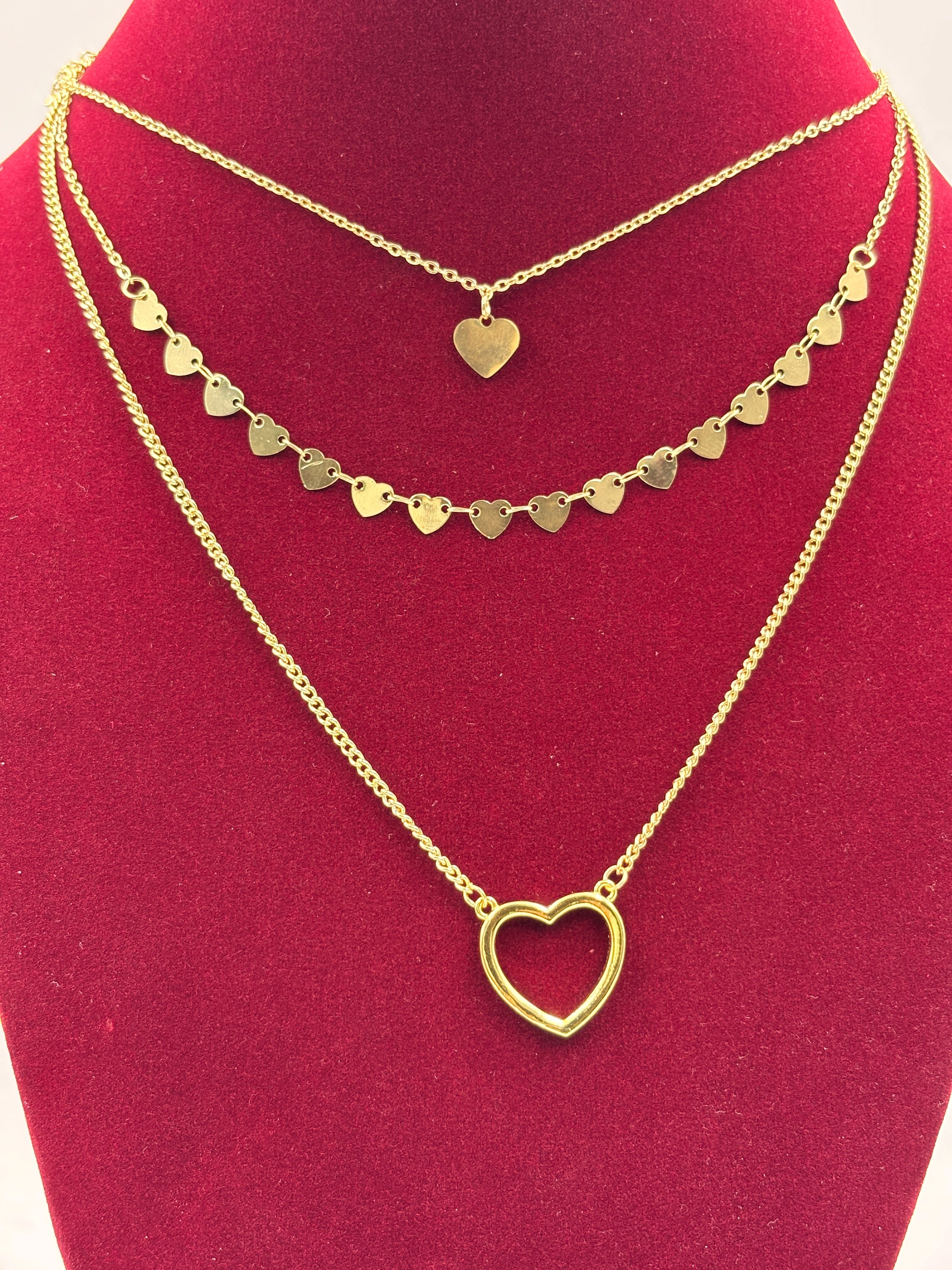 Layered Heart Pendant Necklace – Fashion Jewellery for Women