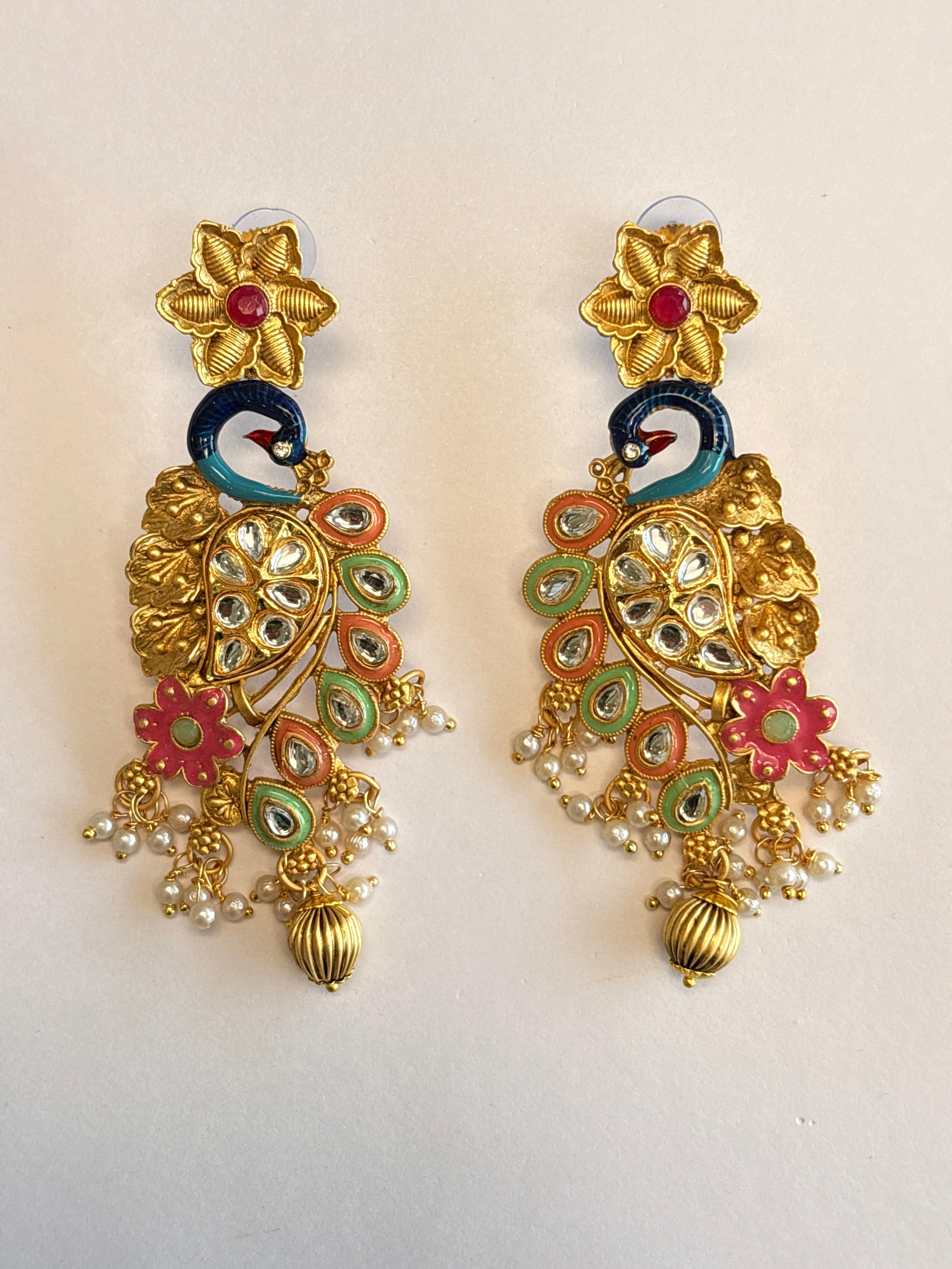 Peacock Design Traditional Earrings