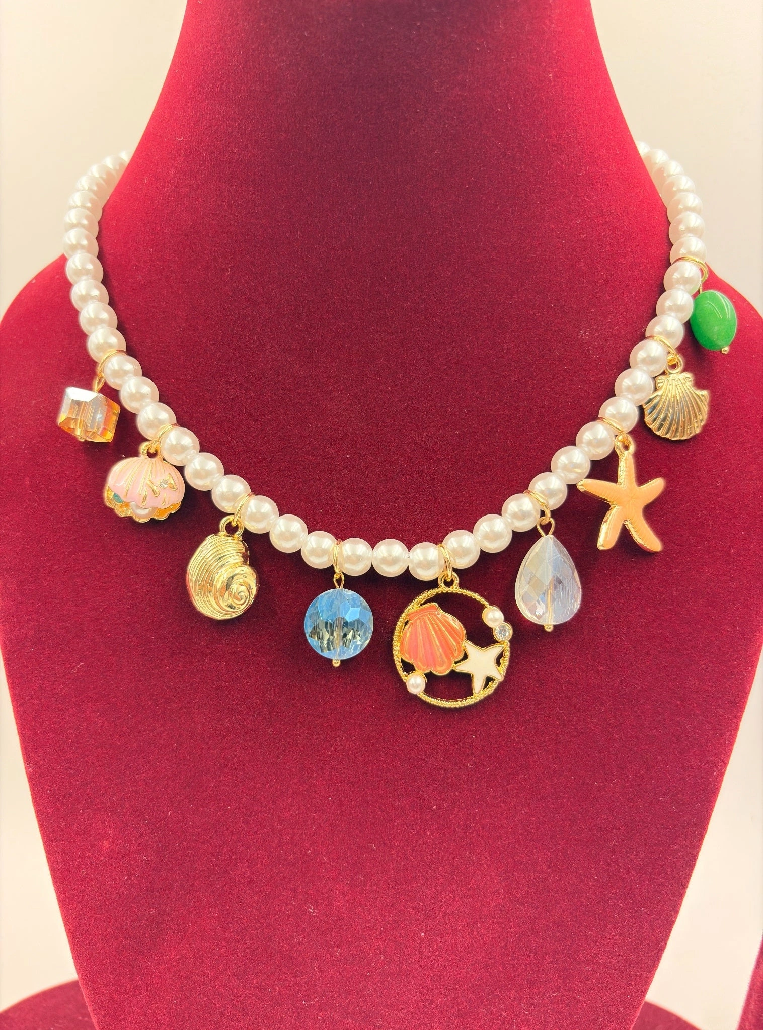 Pearl Ocean Charm Necklace – Artificial Jewellery for Women